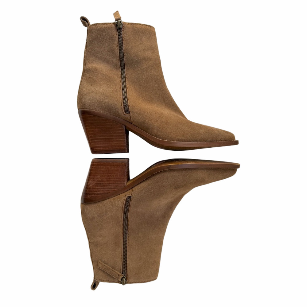 House of Harlow 1960 Revolve Tan Suede Western Booties Size 9.5 - Picture 11 of 16
